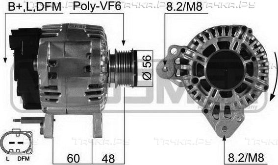 Генератор Era OEM для Volkswagen Jetta V 2005-2010. Артикул 210497