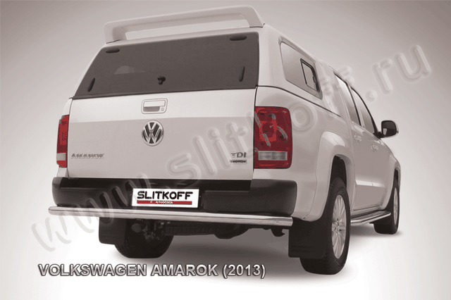 Защита Slitkoff заднего бампера d57 для Volkswagen Amarok 2010-2015. Артикул VWAM13-012