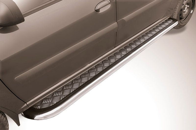 Пороги Slitkoff d42 с листом усиленная для Lada Largus 2012-2026. Артикул LadLar004