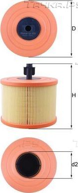 Воздушный фильтр Mahle-Knecht для BMW 3 V (E90/E91/E92/E93) 2004-2013. Артикул LX 1035