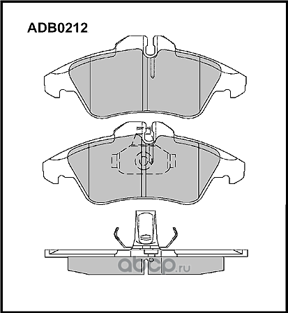 Колодки тормозные (Allied Nippon). Артикул ADB0212