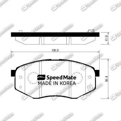 Тормозные колодки SpeedMate. Артикул SM-BPH046