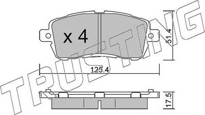 Тормозные колодки Trusting передние для Ford KA III 2016-2026. Артикул 1185.0