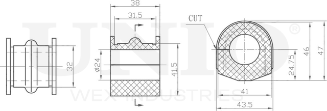 Втулка стабилизатора (Unio). Артикул RMP-10194