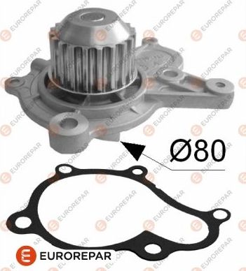 Помпа (водяной насос) Eurorepar (алюминий). Артикул 1635178780