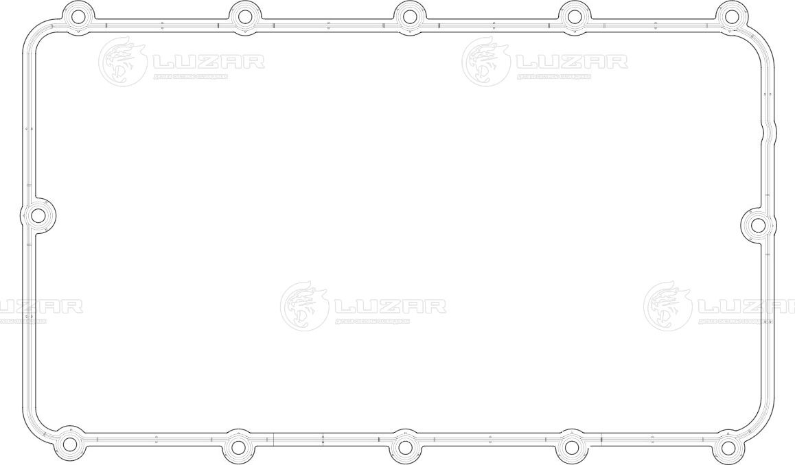 Прокладка клапанной крышки FORD/PEUGEOT TRANSIT/BOXER 11 (Luzar). Артикул LES21001