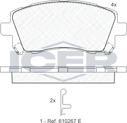 Тормозные колодки Icer. Артикул 181247