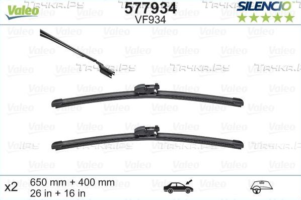 Щетки стеклоочистителя (дворники) Valeo Silencio Flat Blade. Артикул 577934