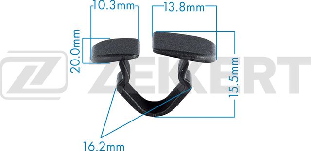 Клипса Zekkert (нейлон). Артикул BE-1943