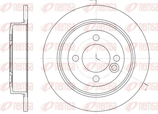 Тормозной диск Remsa задний для MINI Cabrio II (R57) 2008-2015. Артикул 6629.00