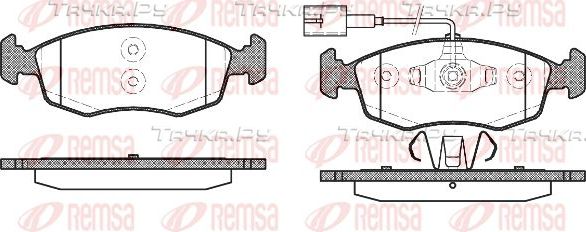 Тормозные колодки Remsa передние для Fiat 500 II 2007-2026. Артикул 0172.52