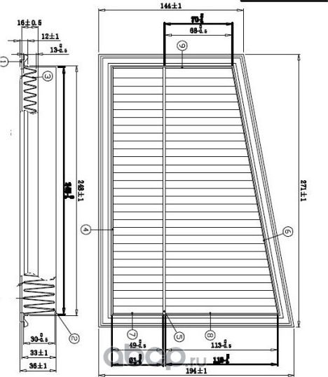 Фильтр воздушный DOUBLEFORCE (Double Force). Артикул DFA1129