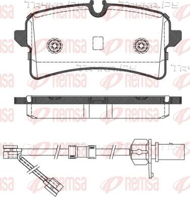 Тормозные колодки Remsa задние для Bentley Mulsanne II 2009-2026. Артикул 1505.02