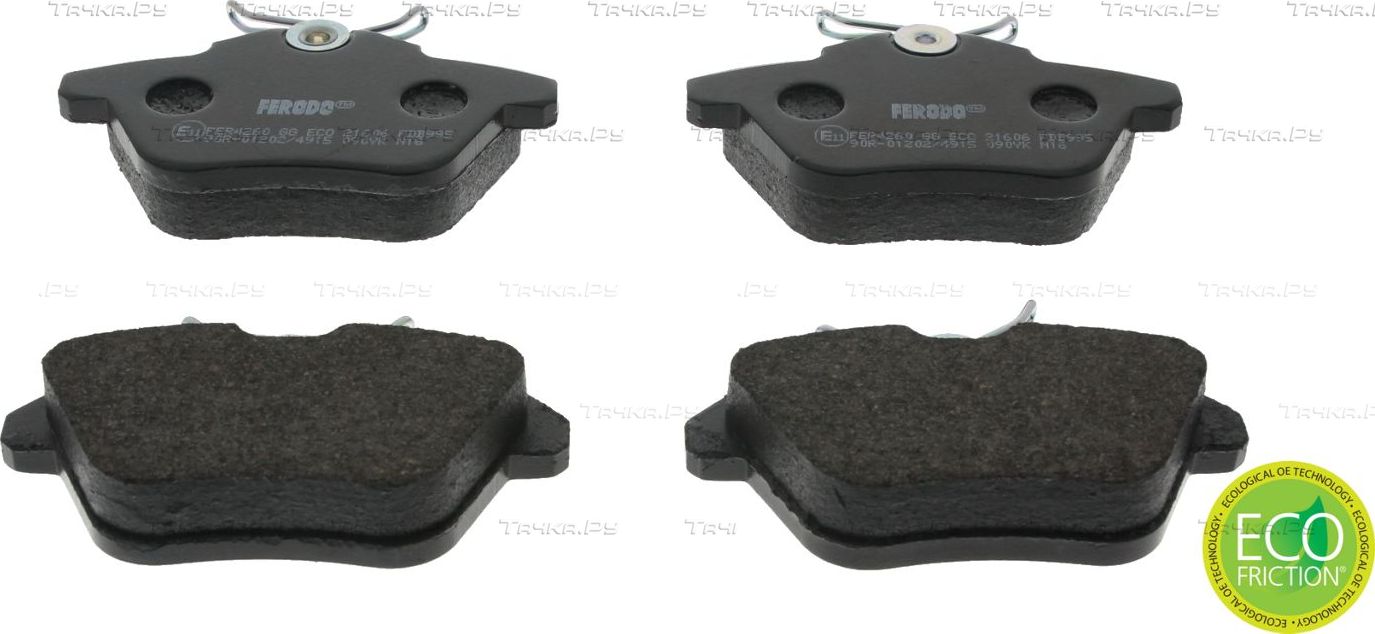 Тормозные колодки Ferodo Premier Eco Friction. Артикул FDB995