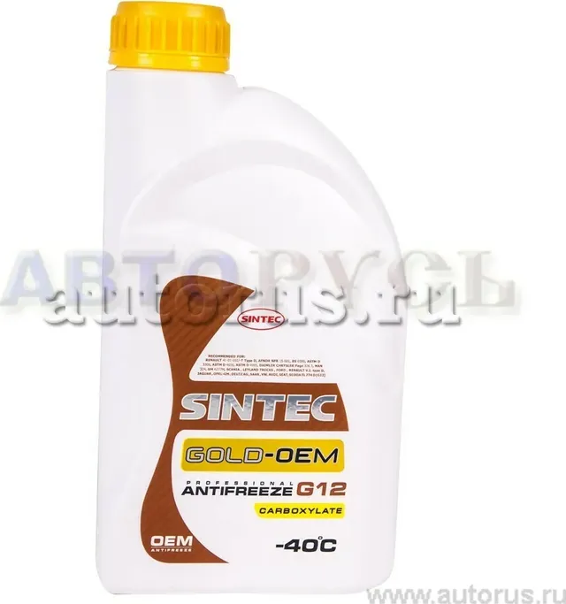 антифриз готовый SINTEC -40c, 1л (желтый) Sintec. Артикул 800525