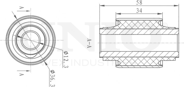 Сайлентблок рычага подвески (Unio). Артикул RMP-20121