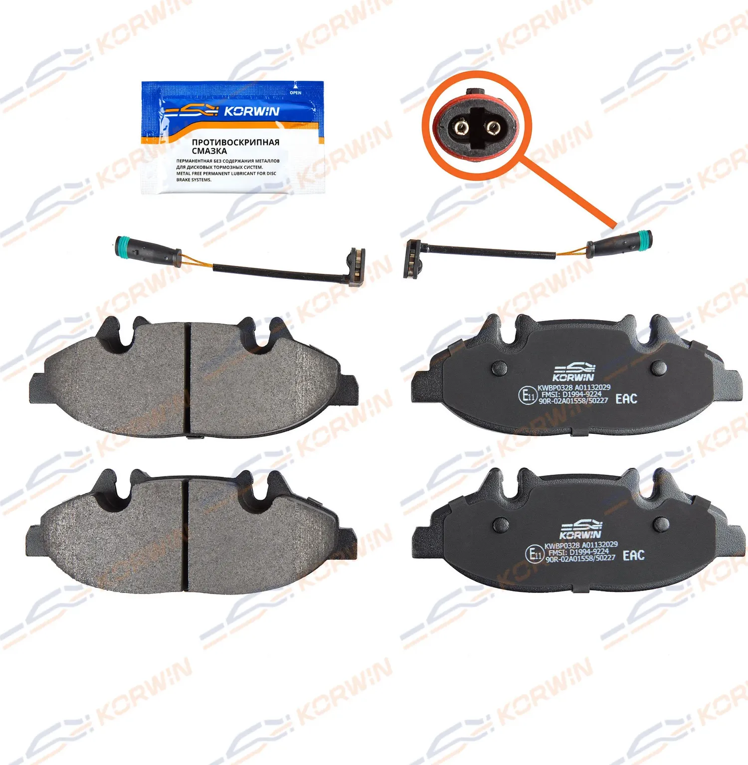 Колодки тормозные перед. Mercedes Vito/Viano (W639) 03 (Korwin). Артикул KWBP0328