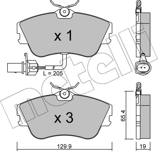 Тормозные колодки Metelli. Артикул 22-0164-1