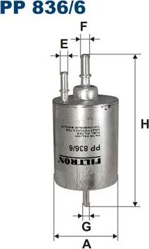 Топливный фильтр Filtron. Артикул PP 836/6