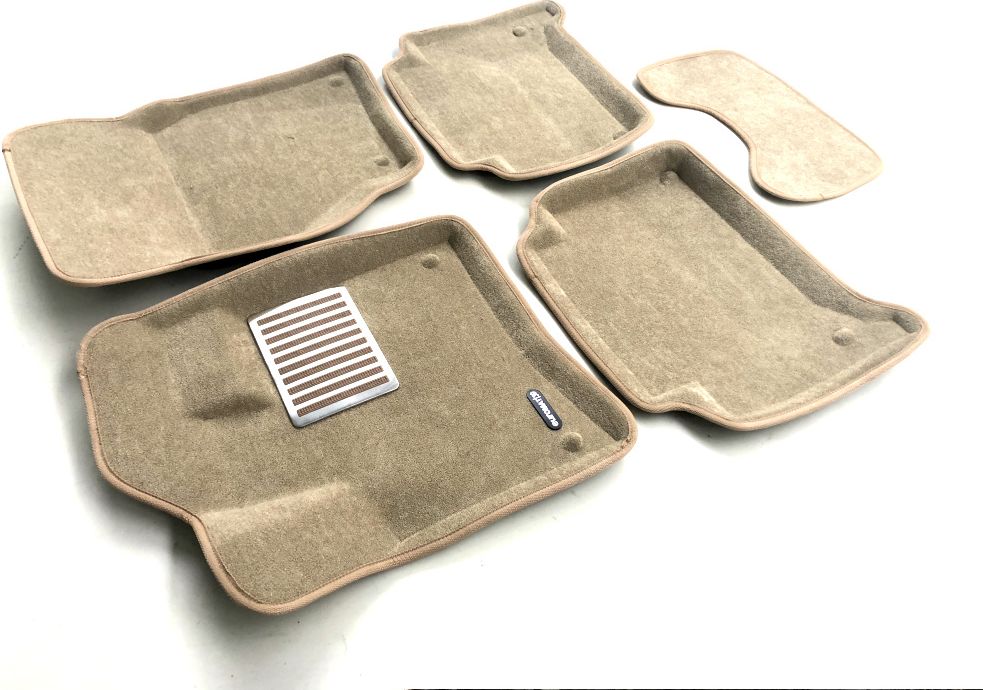 Коврики текстильные Euromat 3D Lux для салона Audi Q7 I 2005-2014 БЕЖЕВЫЕ. Артикул EM3D-001105T