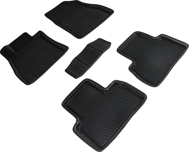 Коврики Seintex 3D EVA ромб для салона Nissan Juke 2014-2026 ЧЕРНЫЕ. Артикул 95328