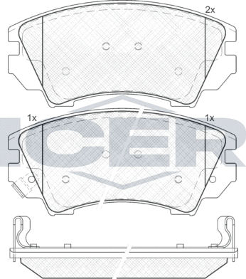 Тормозные колодки Icer. Артикул 181913