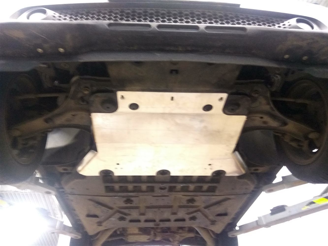 Защита алюминиевая АВС-Дизайн для передний части днища Smart Fortwo 2014-2026. Артикул 37.04ABC