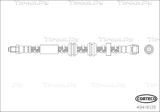 Тормозной шланг Corteco. Артикул 49416136