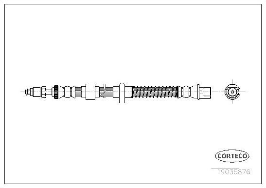 Тормозной шланг Corteco задний правый для Citroen C5 II 2008-2017. Артикул 19035876