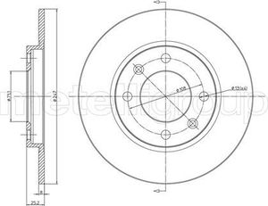 Тормозной диск Trusting задний для Citroen Saxo 1996-2004. Артикул DF175