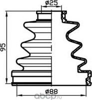 Пыльник ШРУСа (02125 ПЫЛЬНИК ПРИВОДА) (Trustauto). Артикул TACB1045