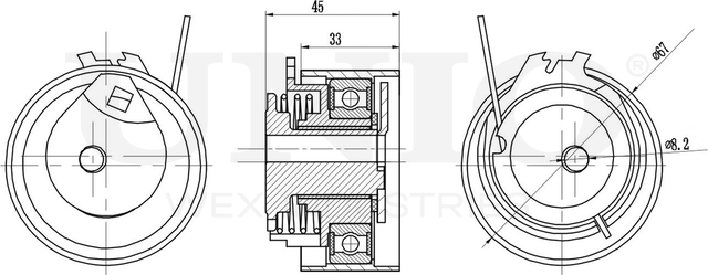 Ролик зубчатого ремня ГРМ натяжной (Unio). Артикул TNS-10209