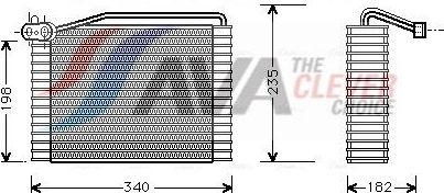 Испаритель кондиционера AVA (алюминий) для Audi 80 V (B4) 1994-1995. Артикул AIV142
