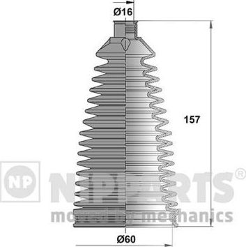 Пыльник рулевой рейки (комплект) Nipparts (термопласт). Артикул N2842045