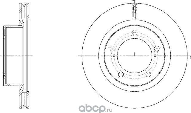 Диск тормозной вентилируемый (G-Brake). Артикул GR21046