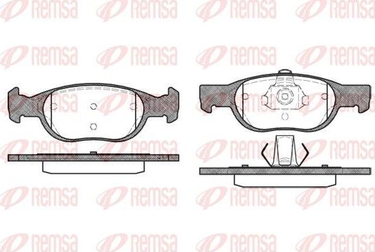 Тормозные колодки Remsa. Артикул 0588.10