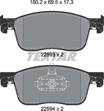 Тормозные колодки Textar Q+. Артикул 2259301