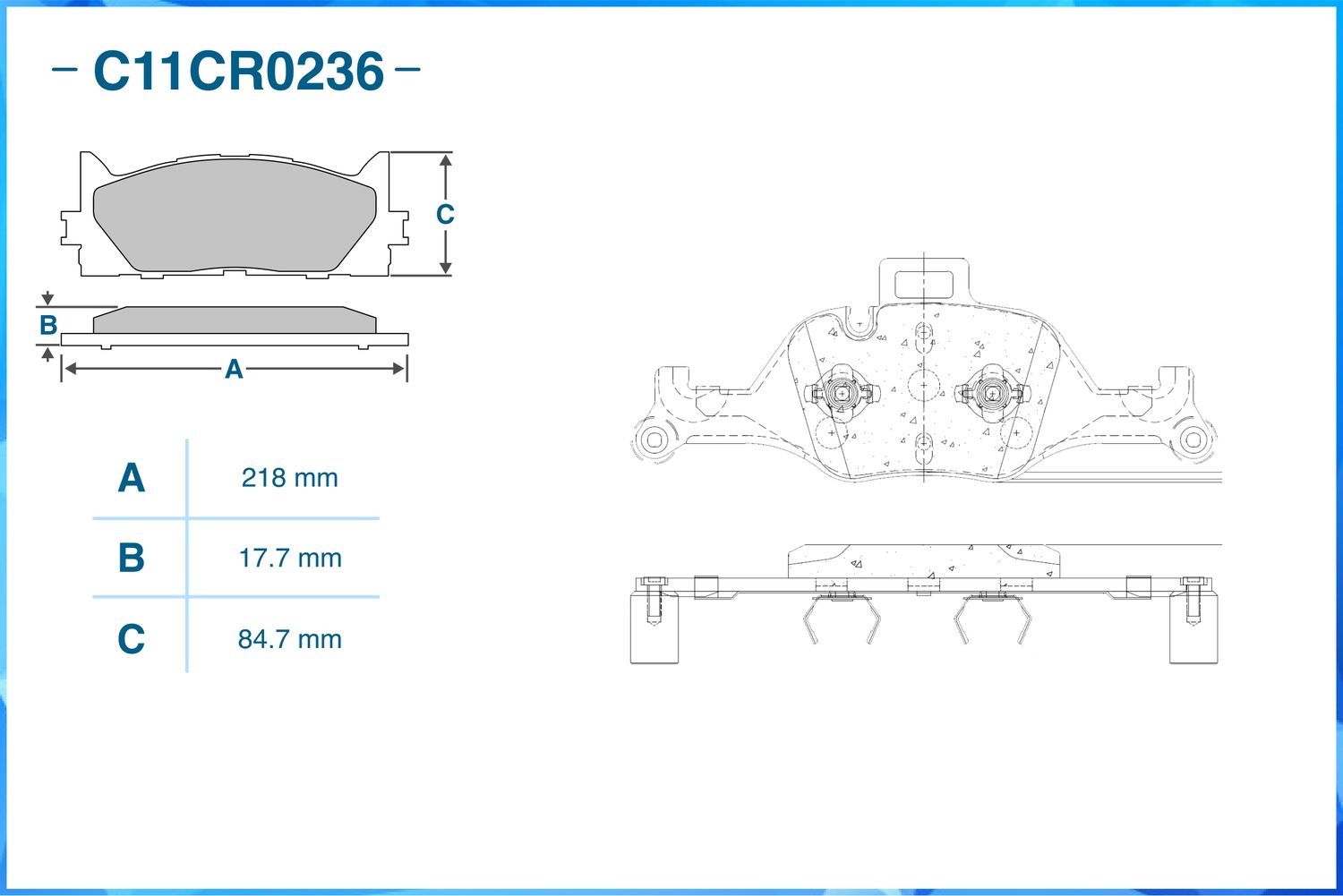 Колодки тормозные передние (Low Metallic) (Cworks). Артикул C11CR0236