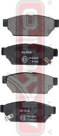 Тормозные колодки Akyoto Packing AKYOTO задние для Mitsubishi Colt VI (Z20/Z30) 2005-2012. Артикул AKD-3314