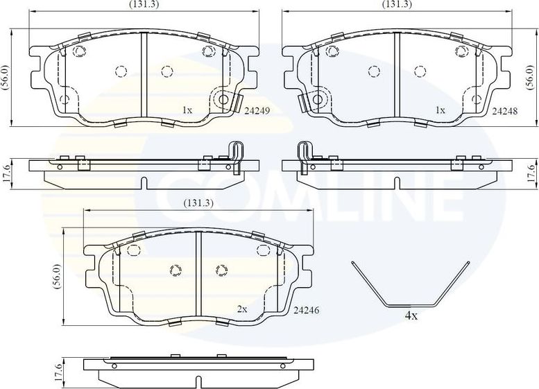 Тормозные колодки Comline Comline. Артикул CBP3948