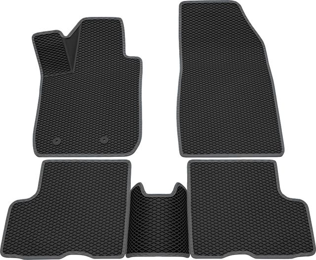 Коврики Rezkon EVA для салона Renault Duster 4WD I рестайлинг 2015-2020 Серый кант. Артикул 9229005102