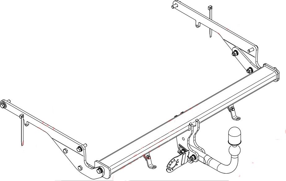 Фаркоп Steinhof для Mazda CX-9 II 2017-2026. Артикул M-065