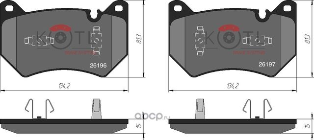 Колодки тормозные дисковые передние к-т AUDI Q5 2016- (Kotl). Артикул 61kt