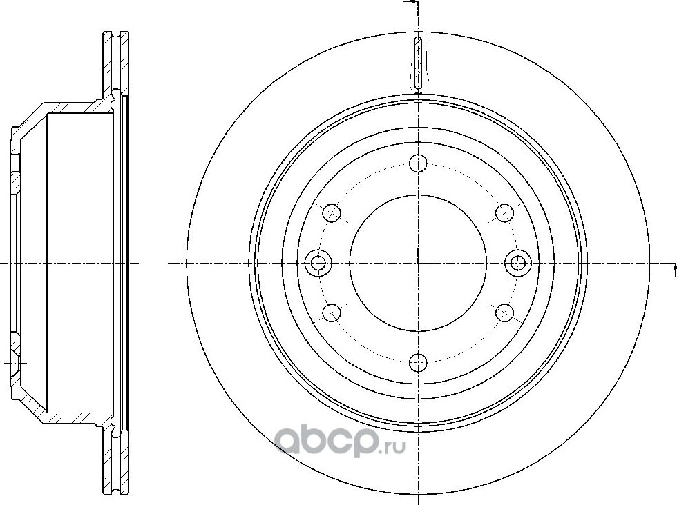 Диск тормозной вентилируемый (G-Brake). Артикул GR21101