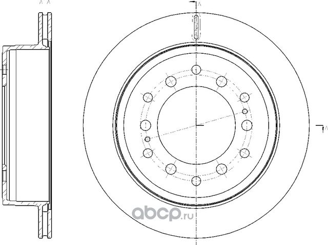 ДИСК ТОРМОЗНОЙ ВЕНТИЛИРУЕМЫЙ G-BRAKE GR-21263. Артикул GR21263
