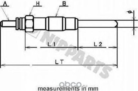 Свеча накаливания (накала) Nipparts. Артикул J5712017