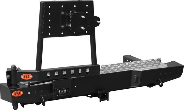 Бампер силовой OJ задний с левой универсальной калиткой для Mitsubishi L200 V 2015-2019. Артикул 03.142.02