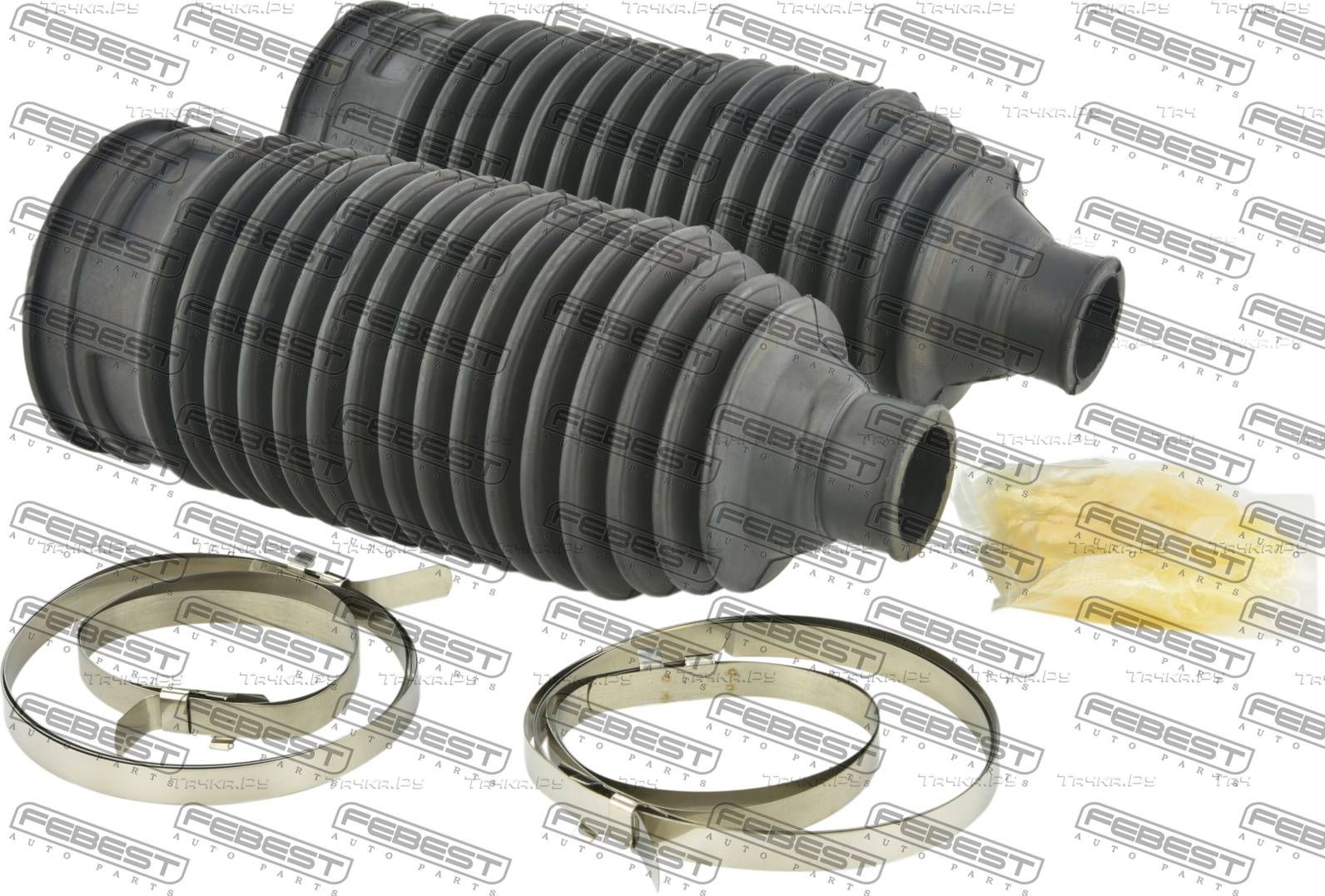Пыльник рулевой рейки Febest передний для Nissan Cabstar F24M, F24W 2006-2013. Артикул NRKB-E25-KIT