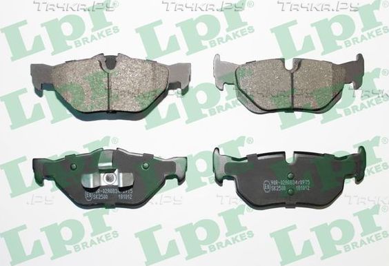 Тормозные колодки LPR задние для BMW 1 I (E81/E82/E87/E88) 2004-2011. Артикул 05P1876