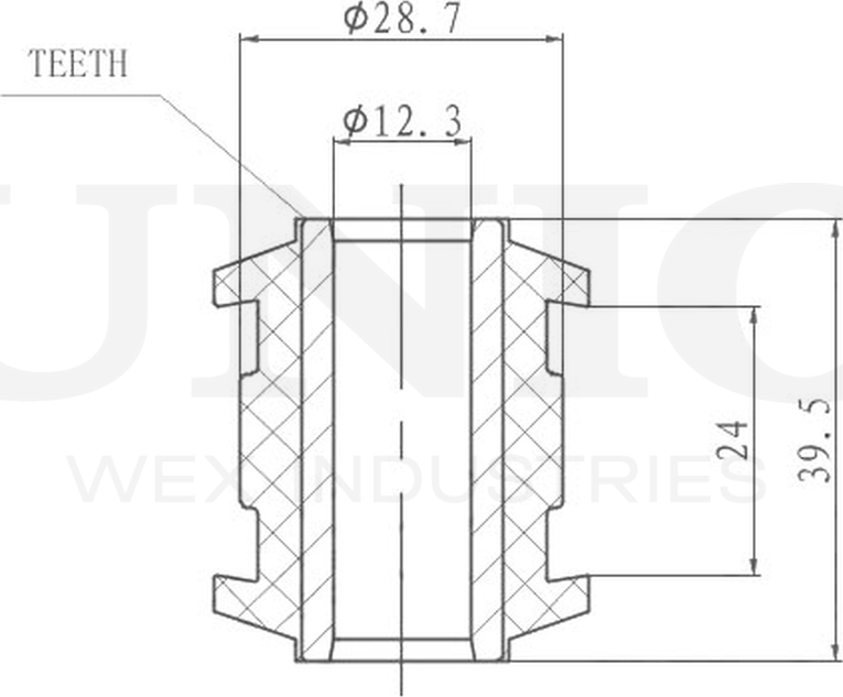Сайлентблок реактивной тяги (Unio). Артикул RMP-20235